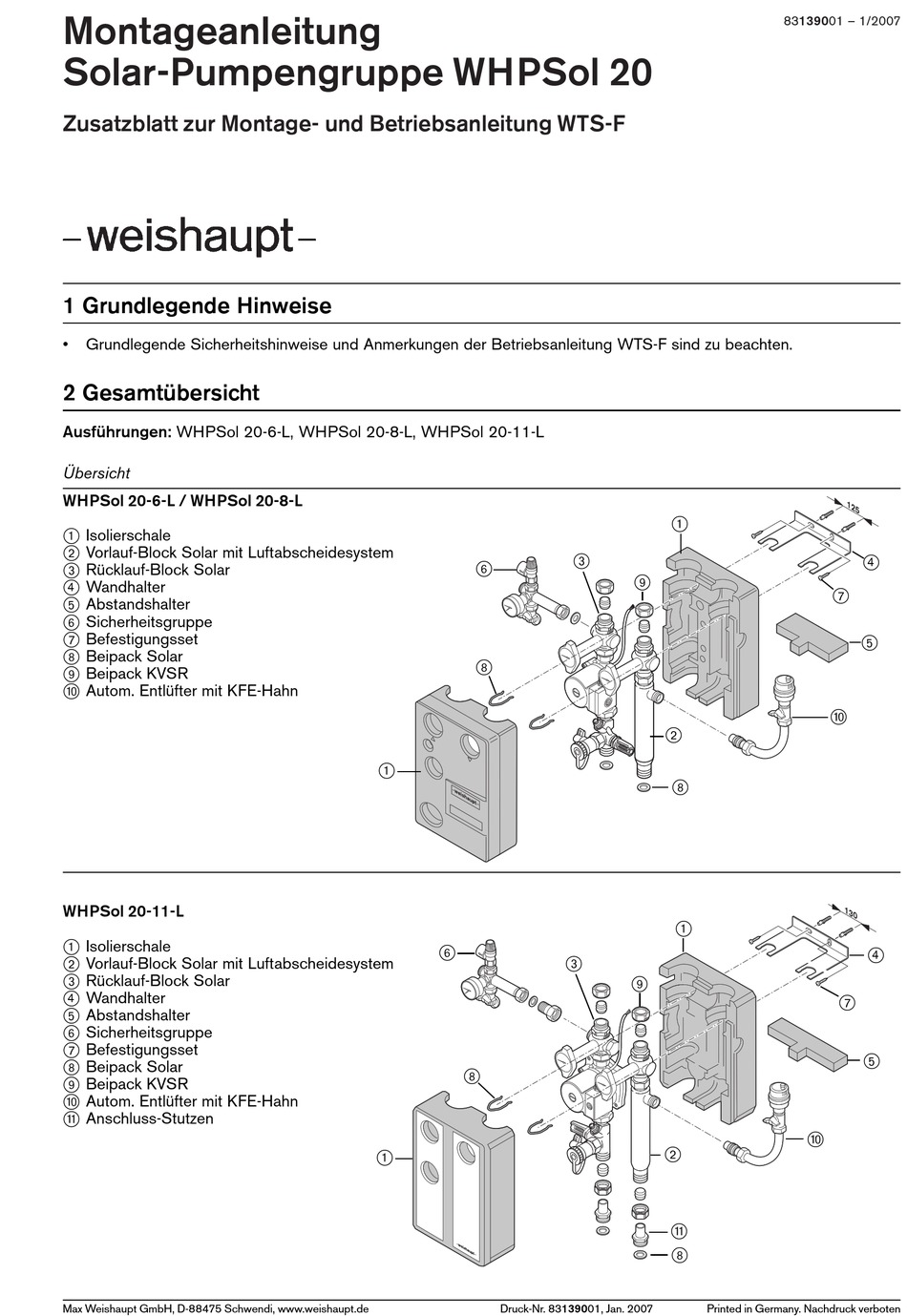 Weishaupt Whpsol Serie Montageanleitung Pdf Herunterladen Manualslib