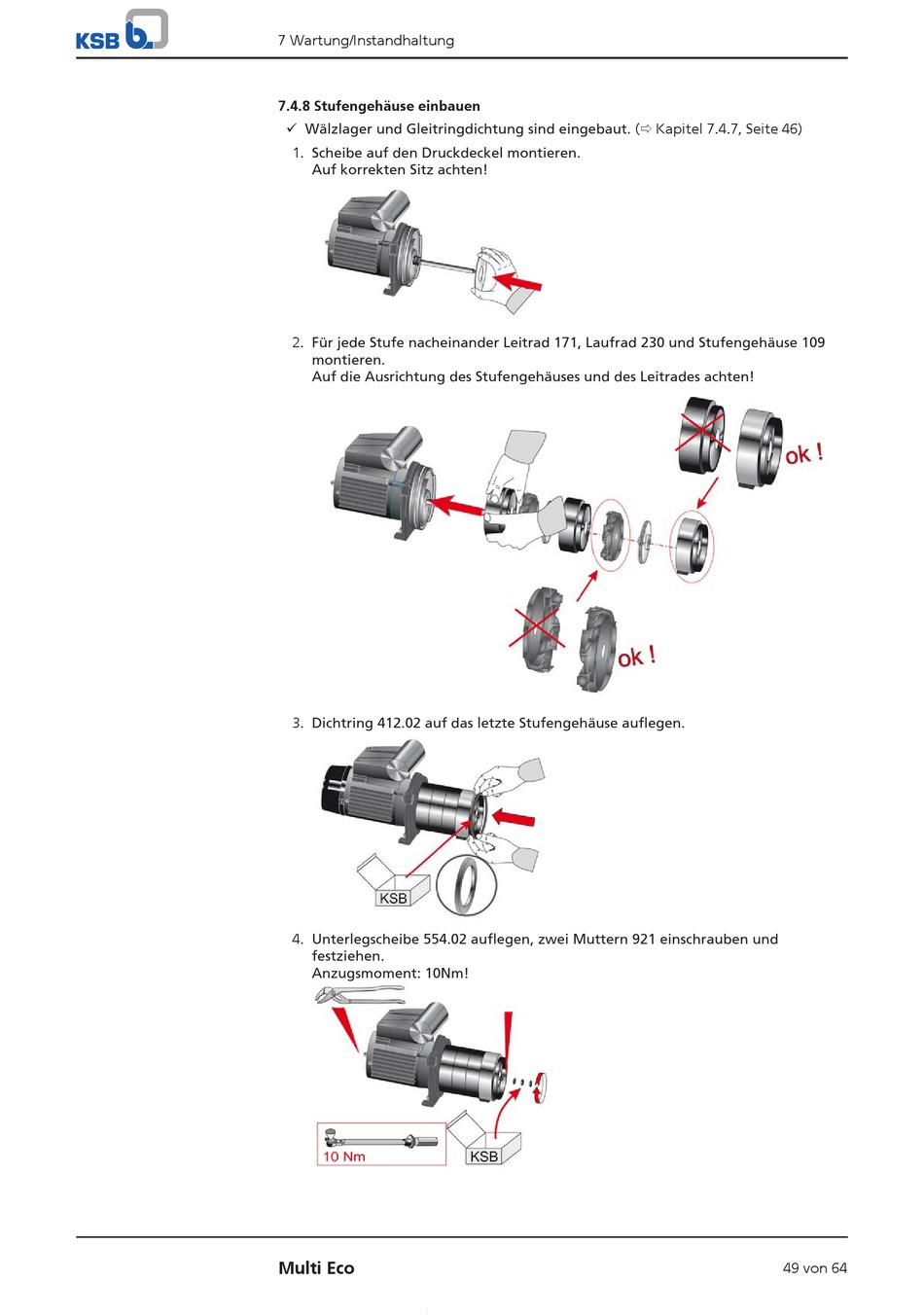 Stufengeh Use Einbauen Ksb Multi Eco Betriebs Und Montageanleitung