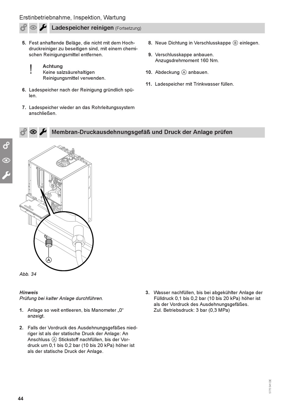 Membran Druckausdehnungsgefäß Und Druck Der Anlage Prüfen Viessmann