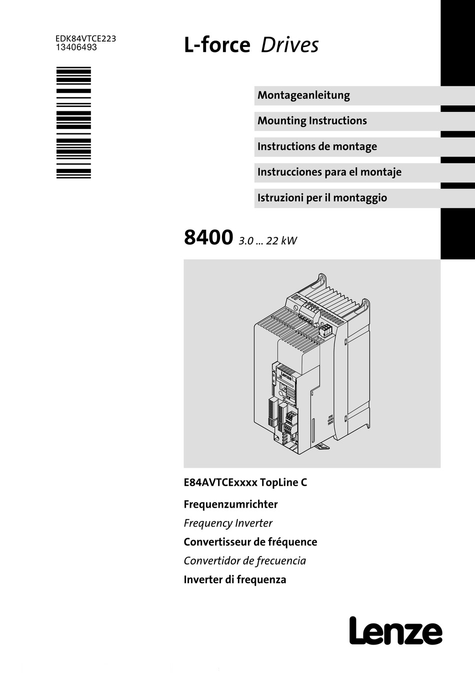 Lenze Topline C E Avtce Series Montageanleitung Pdf Herunterladen