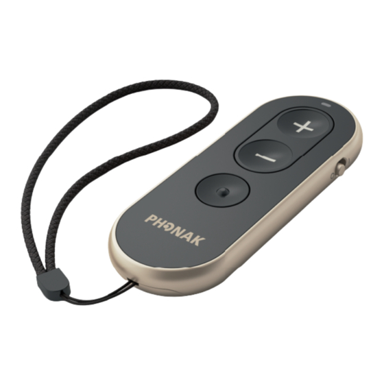 Phonak Remotecontrol Gebrauchsanweisung Pdf Herunterladen Manualslib