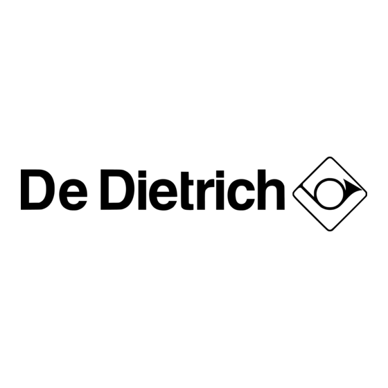 De Dietrich DPE3601X Einbau- Und Gebrauchsanleitung