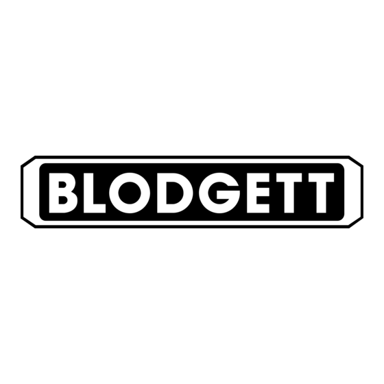 Blodgett 901 Einbau Und Betriebsanweisungen