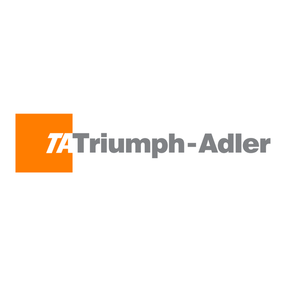 Triumph Adler TA 1600/20 Serviceanleitung