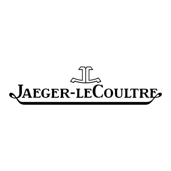 Jaeger-leCoultre Q3912530 Bedienungsanleitung