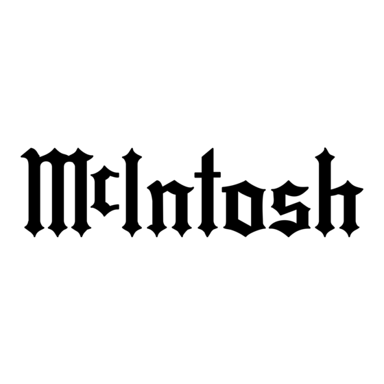 McIntosh MX134 A/V Control Center Bedienungsanleitung