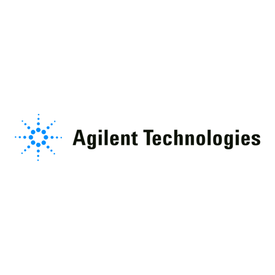 Agilent Technologies TV 301 NSF Bedienungshandbuch