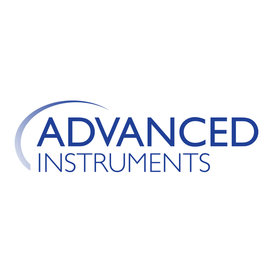 Advanced Instruments Osmo1 Bedienungsanleitung