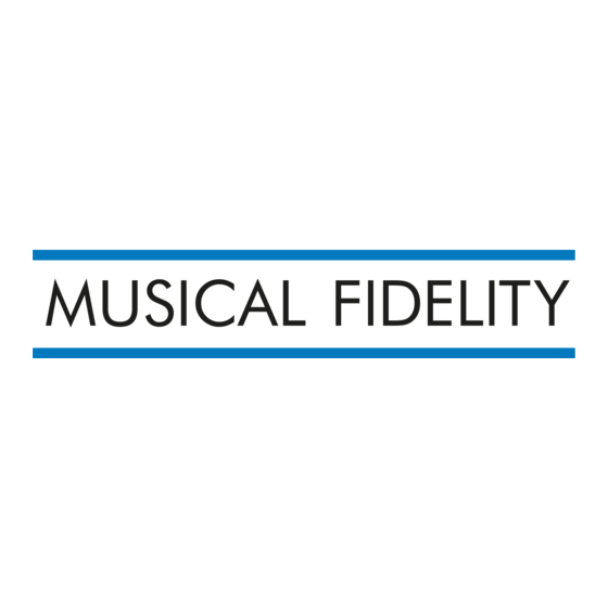 Musical Fidelity M6x Vinyl Bedienungsanleitung