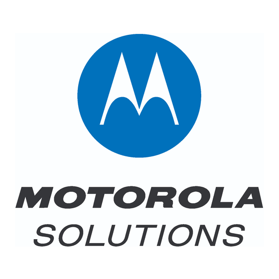 Motorola solutions Advisor TPG2200 Kurzanleitung