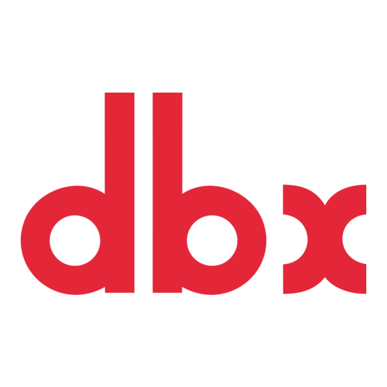 dbx 240 Bedienungsanleitung