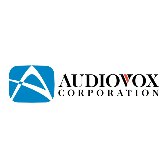 Audiovox D900 Bedienungsanleitung