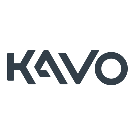 KaVo ESTETICA E70 Vision Pflege- Und Reinigungsplan