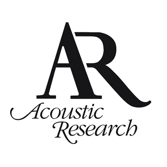 Acoustic Research E10 Schnellstartanleitung