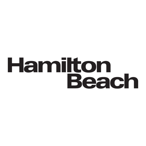Hamilton Beach Rio Series Bedienungsanleitung