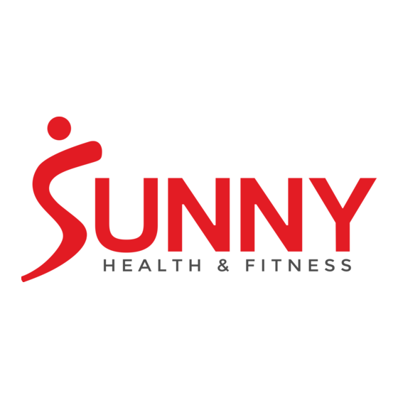 Sunny Health & Fitness SF-E905 Benutzerhandbuch