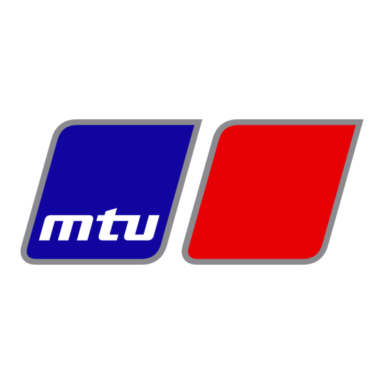 MTU 8 V 2000 M70 Betriebsanleitung