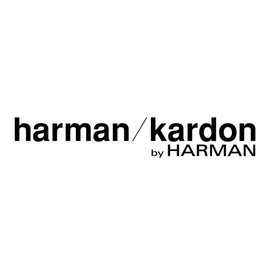 Harman Infinity REFERENCE-Serie Kurzanleitung