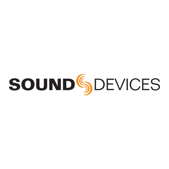 Sound Devices 744T Bedienungsanleitung