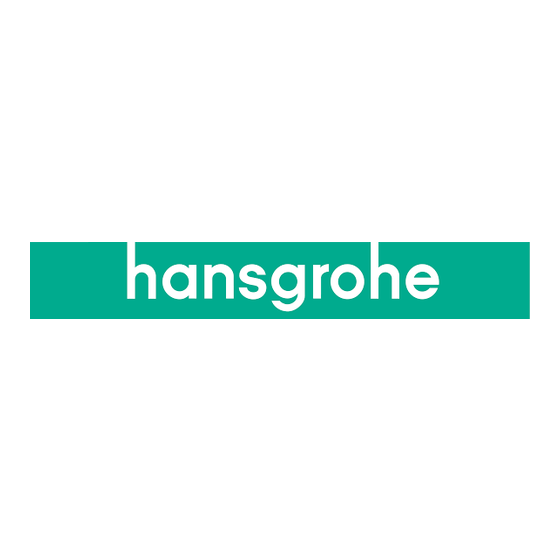 HANSGROHE 10700 Serie Montageanleitung