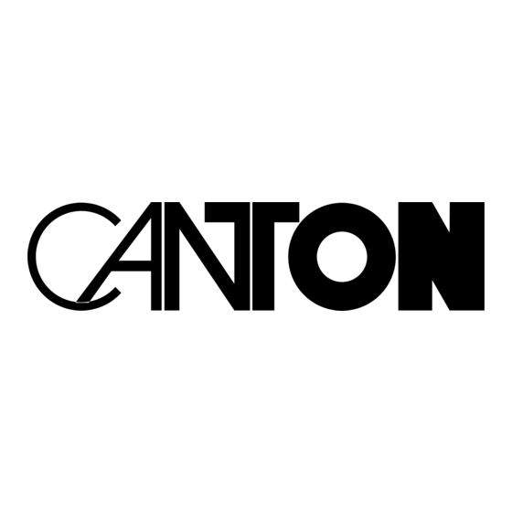 Canton Smart SUB 8 Kurzanleitung