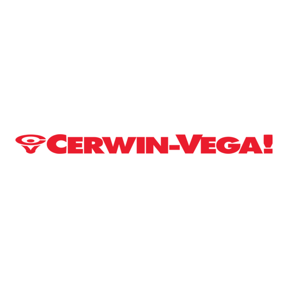 Cerwin-Vega Vision Series Benutzerhandbuch