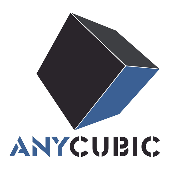 ANYcUBIC i3 MEGA Benutzerhandbuch
