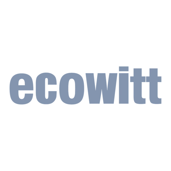 Ecowitt WS2910 Benutzerhandbuch