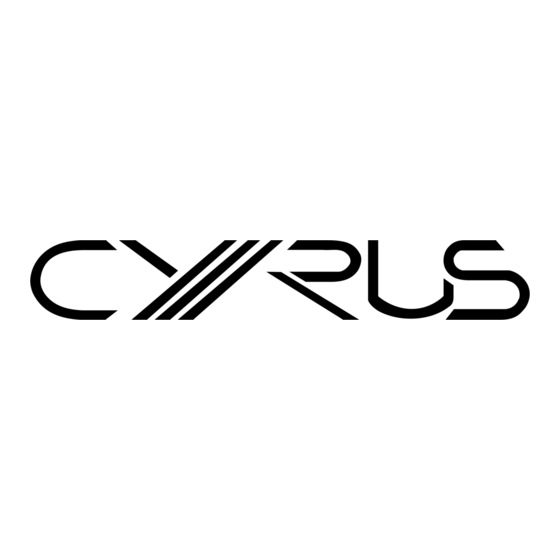 Cyrus Pre X Gebrauchsanleitung