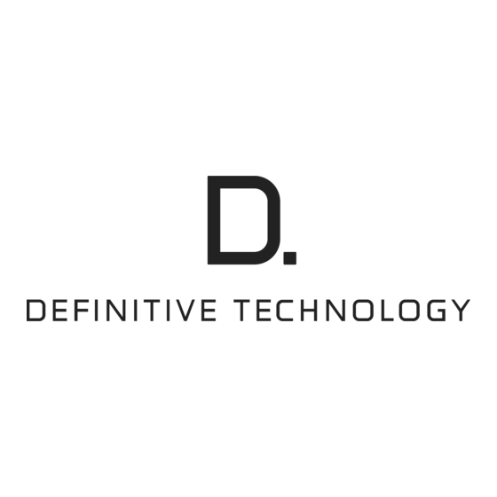 Definitive Technology DESCEND DN8 Bedienungsanleitung