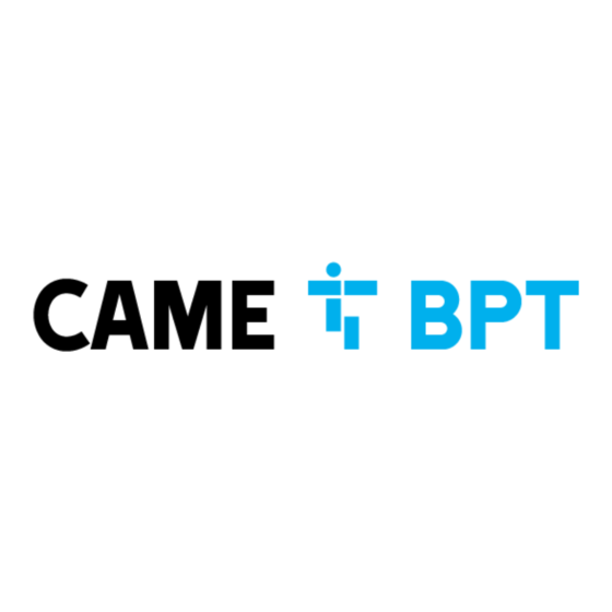 CAME BPT TH/PLUS Montage- Und Betriebsanleitung