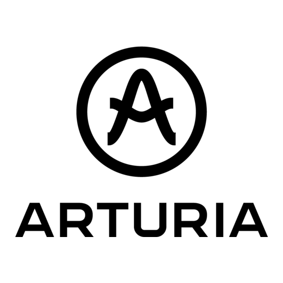 Arturia Audiofuse control center Bedienungsanleitung