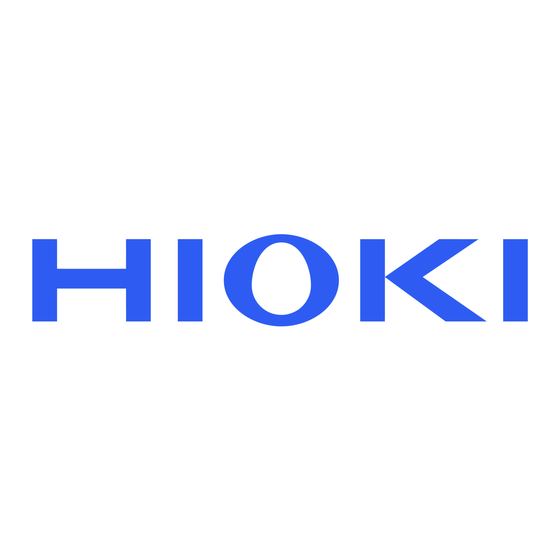 Hioki LR8400 series Handbuch