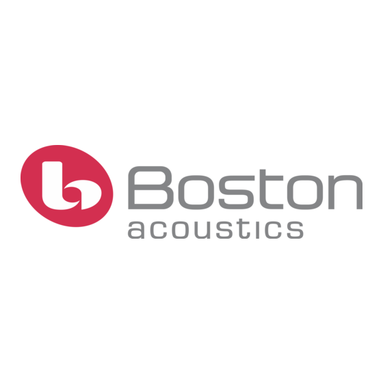 Boston Acoustics Designer Serie Bedienungsanleitung