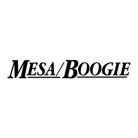 Mesa/Boogie MARK IV Bedienungsanleitung
