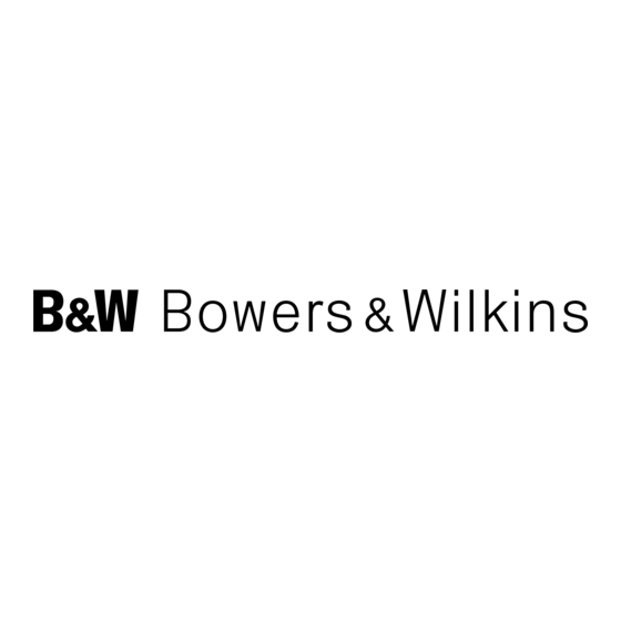 Bowers & Wilkins A7 Bedienungsanleitung