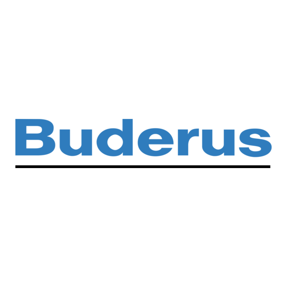 Buderus SNB160 Installations- Und Bedienungsanleitungen