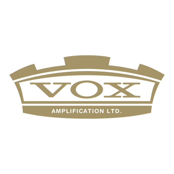 Vox V412BK Bedienungsanleitung