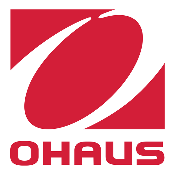 OHAUS SD Serie Bedienungsanleitung