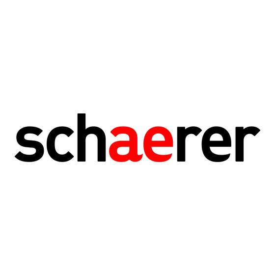Schaerer 062'011 Bedienungsanleitung