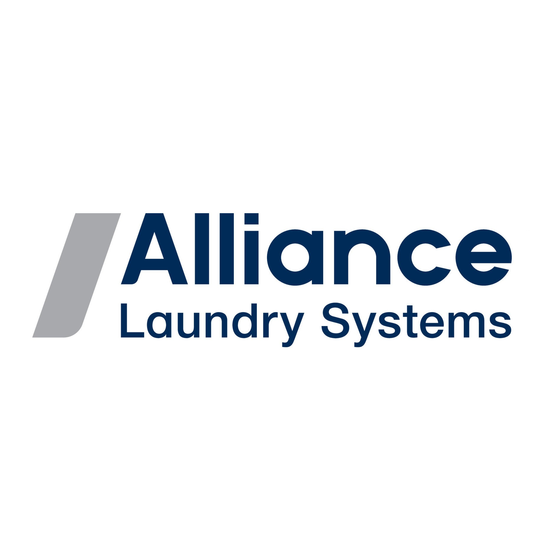Alliance Laundry Systems 70458301DER14 Betriebsanleitung