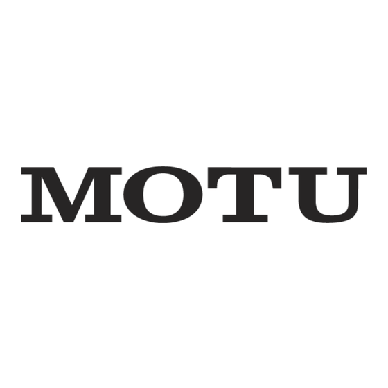 MOTU 828mkII Handbuch Für Windows