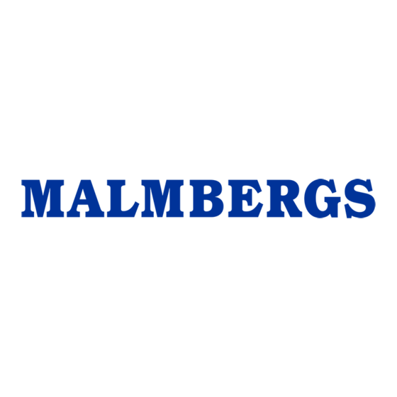 Malmbergs ML30C-PV Bedienungsanleitung