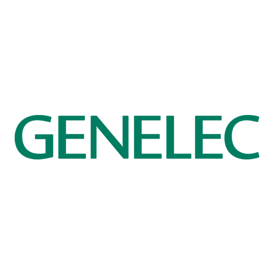 Genelec 8000-333B/W Kurzanleitung