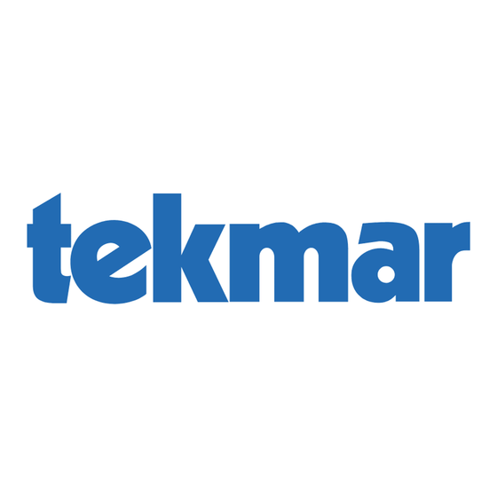Tekmar 186 ZSG-Serie Zusatzinformation Zur Montage- Und Bedienungsanleitung