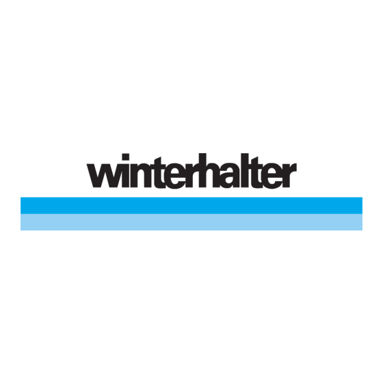Winterhalter PT Serie Kurzbedienungsanleitung