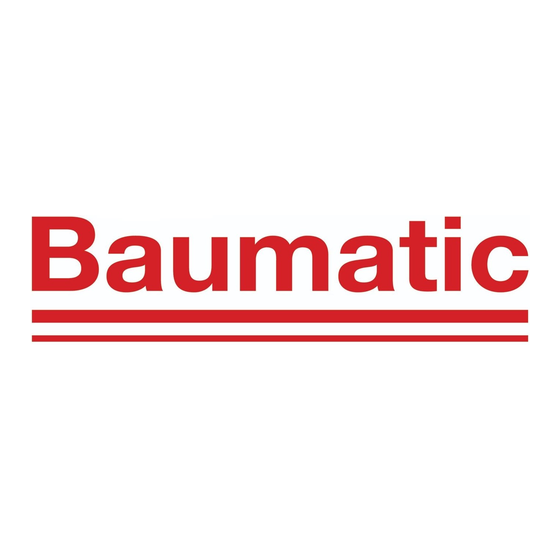Baumatic B10IT serie Bedienungs- Und Wartungsanleitungen