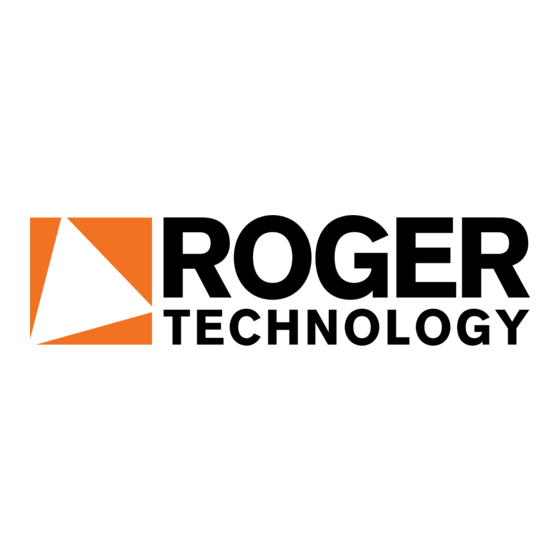 Roger Technology BR20 Serie Anweisungen Und Hinweise Für Den Installateur