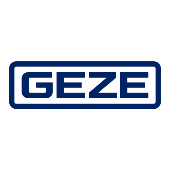GEZE myGEZE Control Benutzerhandbuch