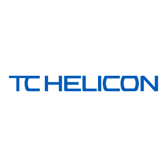 TC-Helicon VoiceWorks Plus Bedienungsanleitung